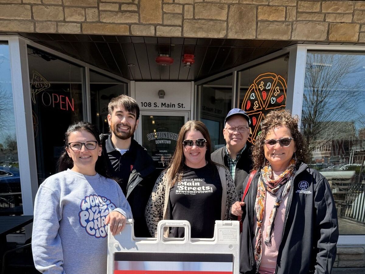 Visiting a downtown small business